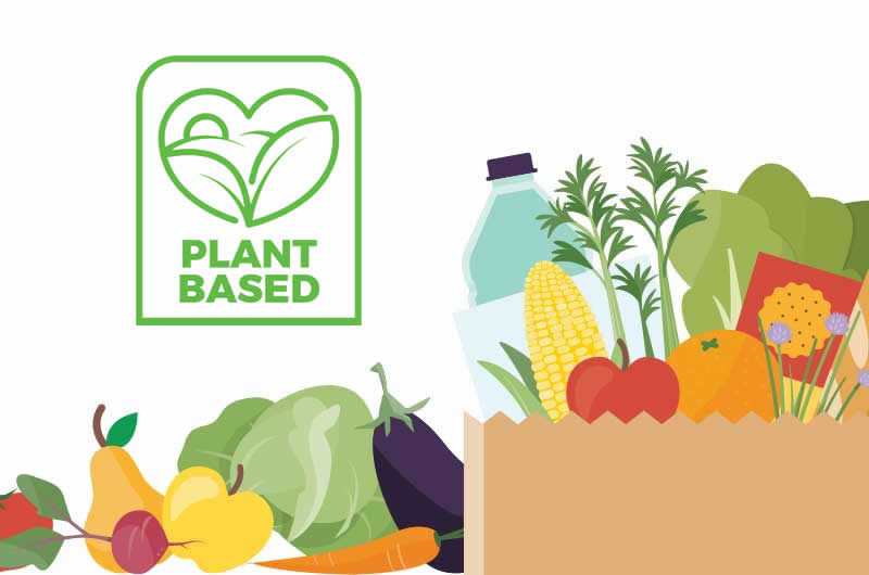 Plant based groceries graphic